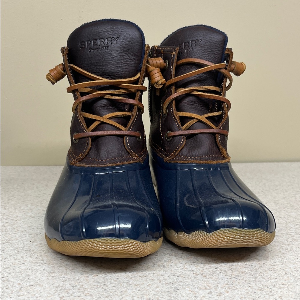 Sperry Women's Navy and Brown Ankle Boots